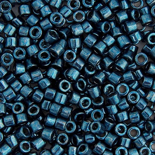 Miyuki Delica 11/0 5.2g Vial Dark Aqua Opaque Nickel Plated Dyed