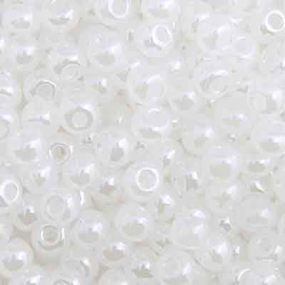 Czech Seed Bead 6/0 22g Vial  Opaque PEARL WHITE