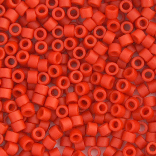 Miyuki Delica 11/0 5.2g Vial Orange Cinnabar Opaque Matte-Dyed