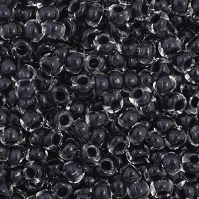 Czech Seed Bead 11/0 Vial Crystal Navy Blue Color Lined