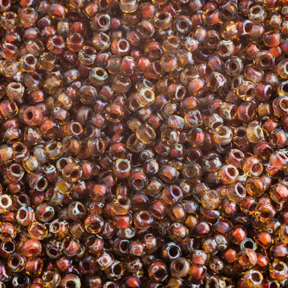 Miyuki Seed Beads 11/0 Transparent  Light  Topaz Picasso