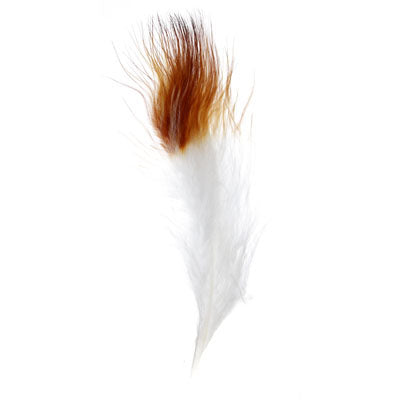 Marabou Feathers 4-6in White/Brown