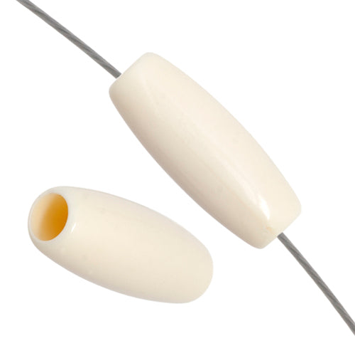 Acrylic Hairbone Pipe .75in Bone White (20pcs)