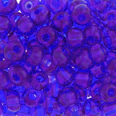 Czech Seed Bead 2/0 22g Vial Transparent COBALT BLUE
