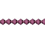 Preciosa Czech Crystal Amethyst Bicone 4mm