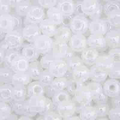 Czech Seed Bead 4/022g Vial  Opaque PEARL WHITE