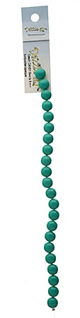 Czech Candy Beads 8mm 2 holes Turquoise Opaque
