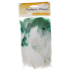 Marabou Feathers 4-6in White/Green