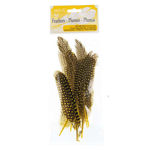 Guinea Fowl Quill 6-9in Yellow