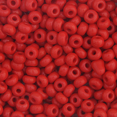 Czech Seed Bead 6/0 22g Vial Opaque MEDIUM RED