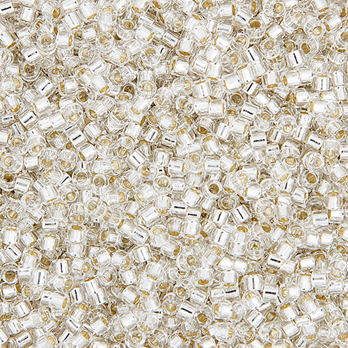 Delica Bead 11/0  Crystal Silver Lined