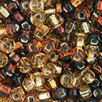 Czech Seed Bead 2/0 22g Vial TOPAZ Silver Lined  MIX