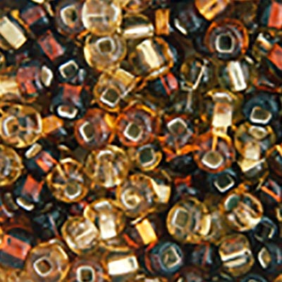 Czech Seed Bead 2/0 22g Vial TOPAZ Silver Lined  MIX