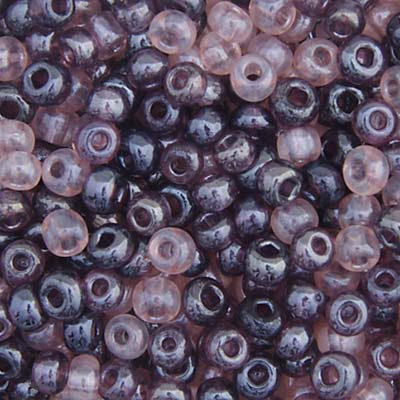 Czech Seed Bead 6/0 22g Vial Luster LILAC MIX