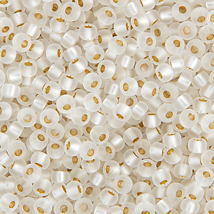 Miyuki Seed Bead 11/0 Vial Crystal Silver Lined Semi-frosted