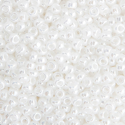 Miyuki Seed Beads 8/0 White Pearl Ceylon