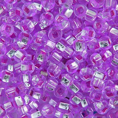Czech Seed Bead 6/0 22g Vial SILVERLINE MAUVE