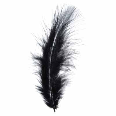 Marabou Feathers 4-6in Black