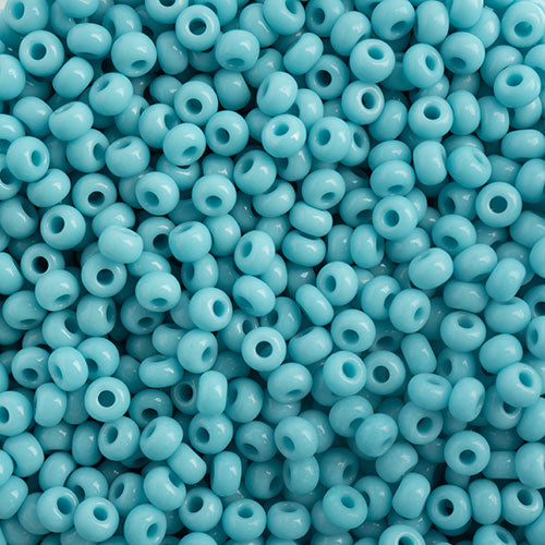 Czech Seed Bead 10/0 Opaque TURQUOISE BLUE 22g Vial