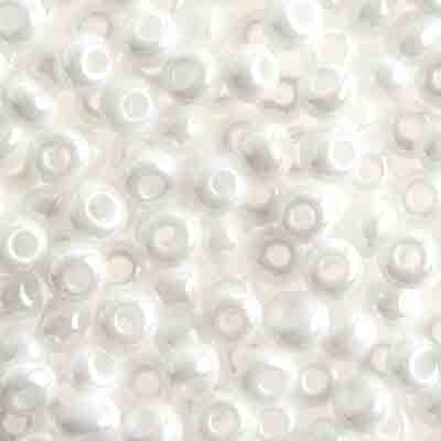 Czech Seed Bead 2/0 22g Vial LUSTRE WHITE