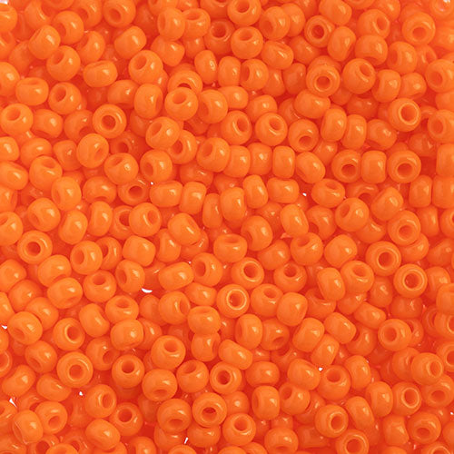 Czech Seed Bead 10/0 Opaque ORANGE 22g Vial