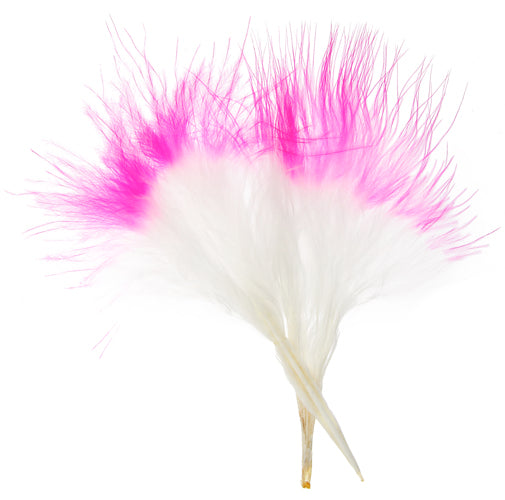 Marabou Feathers4-6in Wht/Hot Pink