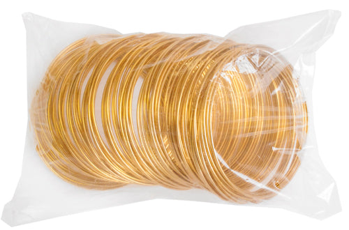 Metal Rings 6in (15.2cm) Brass 100pcs