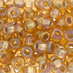 Czech Seed Bead 2/0 22g Vial Transparent Light TOPAZ Silver Lined  AB