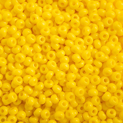 Czech Seed Bead 10/0 Opaque GOLD YELLOW 22g Vial