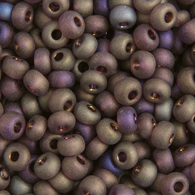 Czech Seed Bead 6/0 22g Vial Transparent PUPLE AB MATT