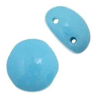Czech Candy Beads 8mm 2 holes Light Blue Opaque