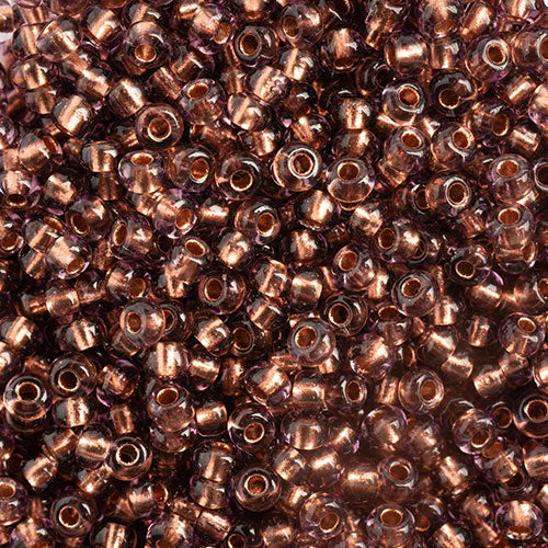 Czech Seed Bead 10/0 AMETHST COPPER LINE 22g Vial