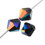 Preciosa Czech Crystal Jett AB Bicone 4mm 