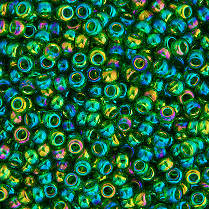 Miyuki Seed Beads 11/0 Green Transparent  AB