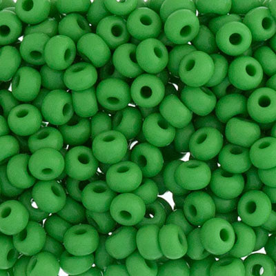 Czech Seed Bead 6/0 22g Vial Opaque Light  GREEN