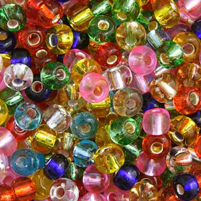 Czech Seed Bead Silver Lined  MULTI 6/0 22g Vial