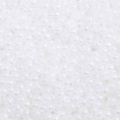 Czech Seed Bead 10/0 Opaque PEARL WHITE 22g Vial