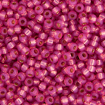 Miyuki Seed Beads 6/0 Dark Rose Silver Lined Alabaster