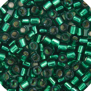 Miyuki Delica 11/0 5.2g Vial Emerald Silver Lined Dyed