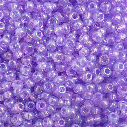 Czech Seed Bead 10/0 Transparent MAUVE RAINBOW AB 22g Vial