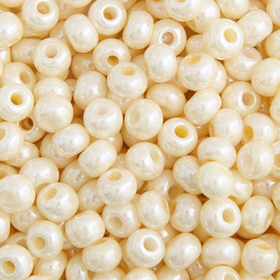 Czech Seed Bead 6/0 22g Vial Opaque PEARL EGGSHELL