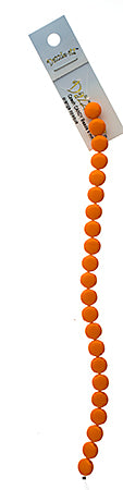 Czech Candy Beads 8mm 2 holes Orange Opaque
