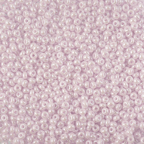 Czech Seedbead 10/0 Opaque Natural Pink Luster