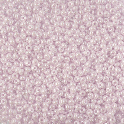 Czech Seedbead 10/0 Opaque Natural Pink Luster