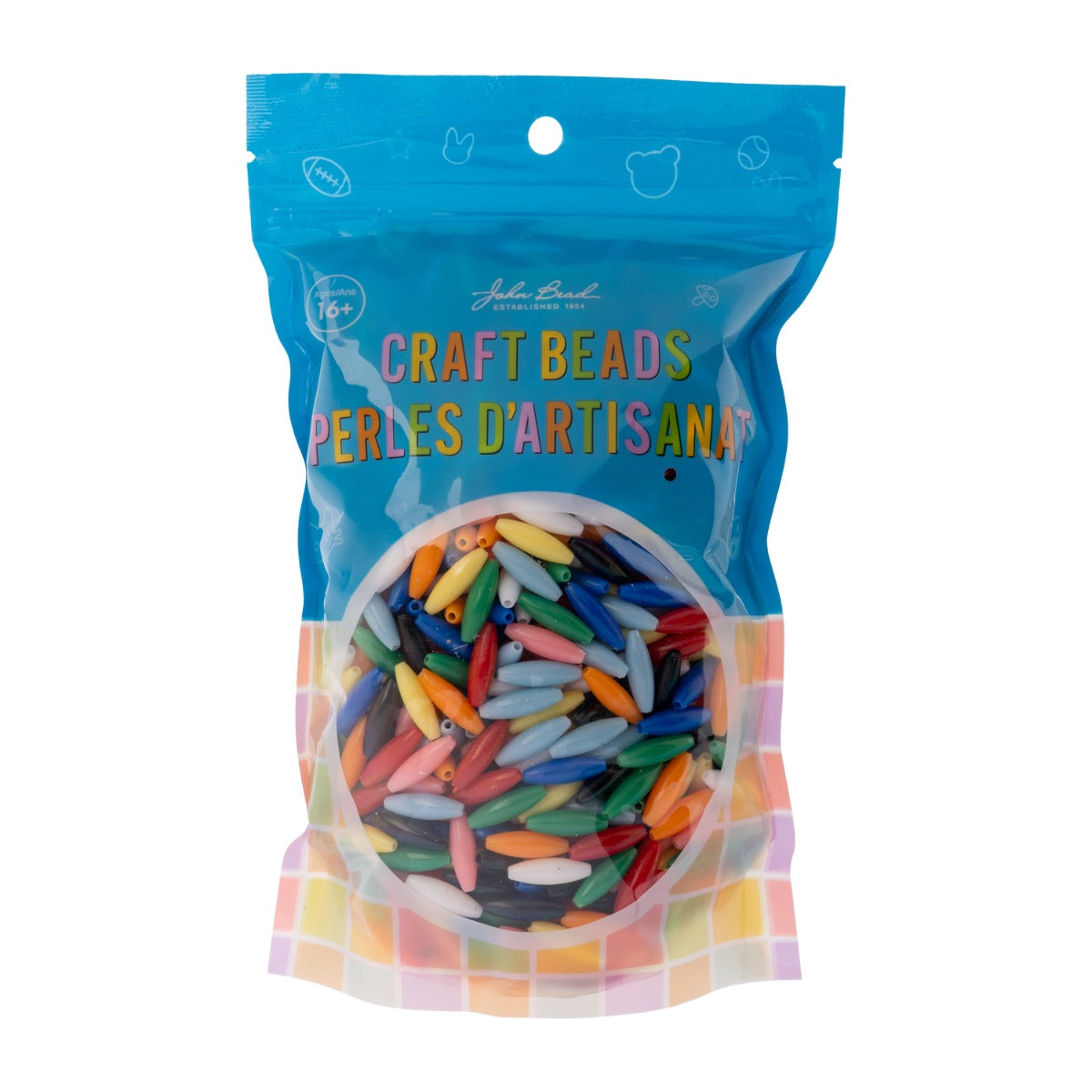 Spaghetti 19x6mm Opaque Multi