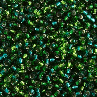 Czech Seed Bead 10/0 SEAGREEN MIX Silver Lined 22g Vial