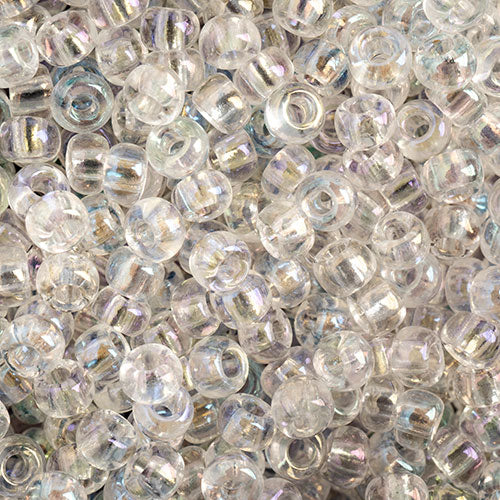 Czech Seed Bead 8/0 22g Vial  Transparent  IRIS CRYSTAL