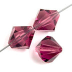 Preciosa Czech Crystal Amethyst Bicone 4mm 