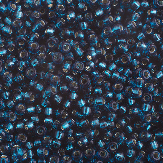 Miyuki Seed Beads 6/0 Silver Lined Blue Zircon