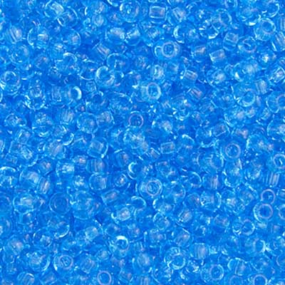 Czech Seed Bead 10/0 Transparent Light  AQUA 22g Vial